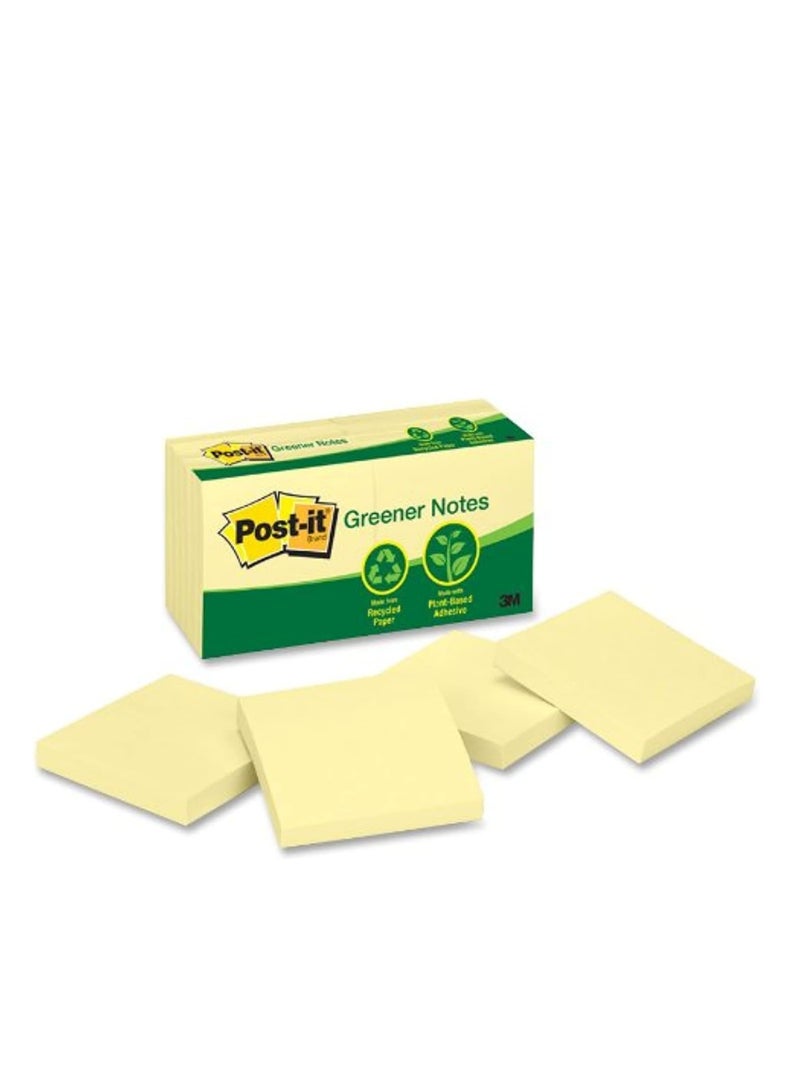 Post It 1 Pack Canary Yellow Greener Sticky Notes 3 Inch X 3 Inch - Image 1