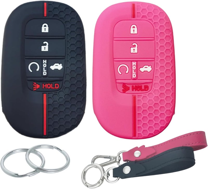 RUNZUIE Silicone Key Fob Cover Set for Honda