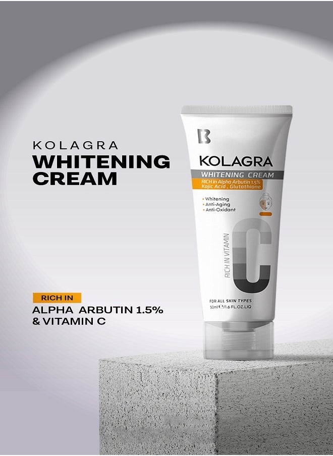 KOLAGRA 2Pcs Whitening Cream For Face With Alpha Arbutin 50ml 1+1  - Image 5
