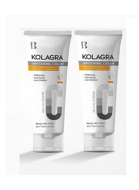 2Pcs Whitening Cream For Face With Alpha Arbutin 50ml 1+1
