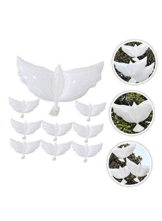 Vaguelly 10pcs Peace Dove Balloon Dove Memorial Balloons Giant Bird Balloons Inflatable Bird Dove Jumbo Balloons Wedding Decorations for Ceremony White Decor Decorative Balloons Party Props - Image 5