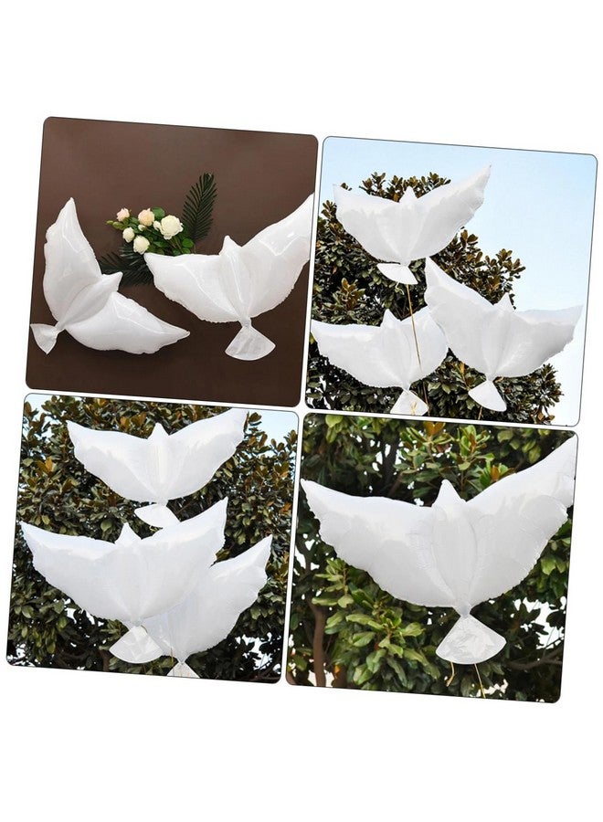 Vaguelly 10pcs Peace Dove Balloon Dove Memorial Balloons Giant Bird Balloons Inflatable Bird Dove Jumbo Balloons Wedding Decorations for Ceremony White Decor Decorative Balloons Party Props - Image 4