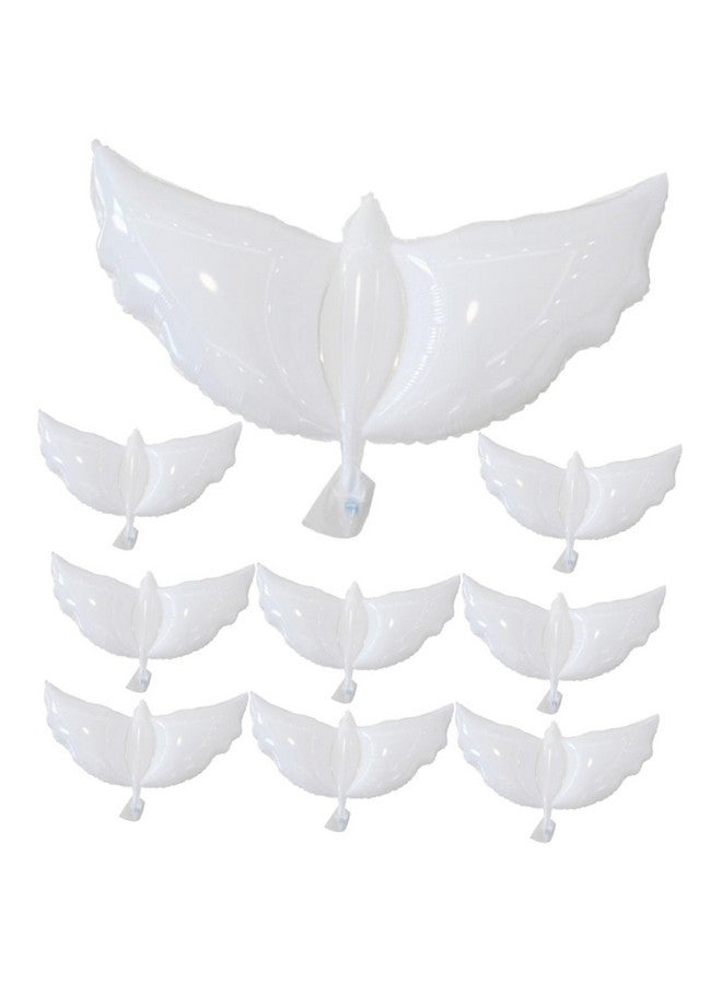 Vaguelly 10pcs Peace Dove Balloon Dove Memorial Balloons Giant Bird Balloons Inflatable Bird Dove Jumbo Balloons Wedding Decorations for Ceremony White Decor Decorative Balloons Party Props - Image 1