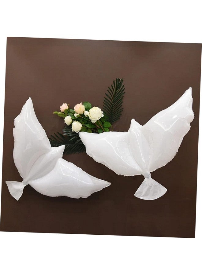 Vaguelly 10pcs Peace Dove Balloon Dove Memorial Balloons Giant Bird Balloons Inflatable Bird Dove Jumbo Balloons Wedding Decorations for Ceremony White Decor Decorative Balloons Party Props - Image 2