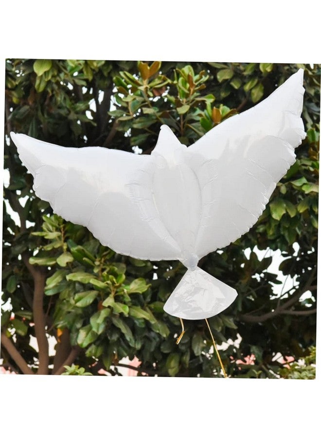 Vaguelly 10pcs Peace Dove Balloon Dove Memorial Balloons Giant Bird Balloons Inflatable Bird Dove Jumbo Balloons Wedding Decorations for Ceremony White Decor Decorative Balloons Party Props - Image 3