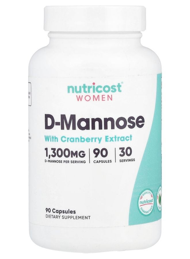Nutricost Women D-Mannose with Cranberry Extract 90 Capsules