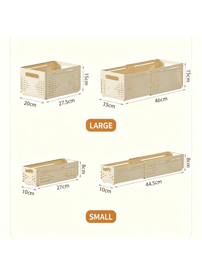 Multi functional folding and retractable storage basket, household kitchen cabinet storage basket, desktop snack and miscellaneous storage and organizing basket - Image 2