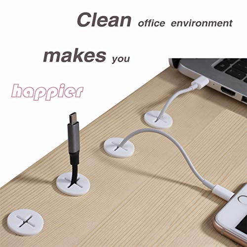 Keenkee 8 Pack Cable Cord Grommet 3/4 Inch Flexible Wire Rubber Grommets for Desk and Other Furniture Wall Hole Cover Cable Management Wire Organizer Cable Pass Through, White Color - Image 3