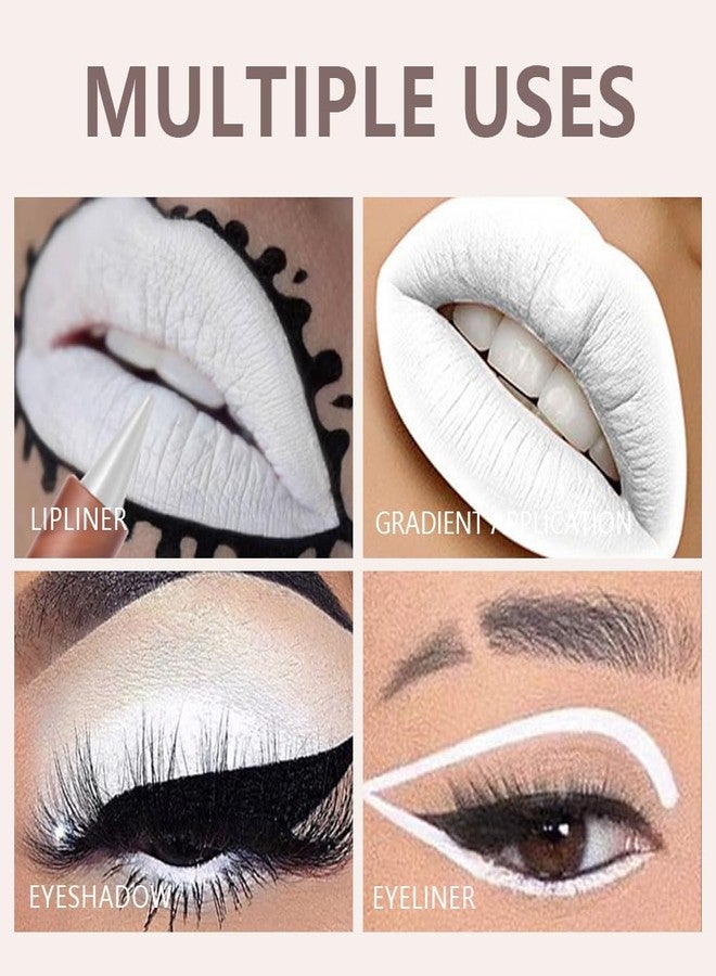 AMY'S DIARY White Matte Crayon Lipstick Lip Makeup, Precision Tip Matte Lip Crayon, Longwear Up To 24Hrs, Lead The Way,Smudge Waterproof for Women Smudge Waterproof for Women (8# White, 1 pc) - Image 3