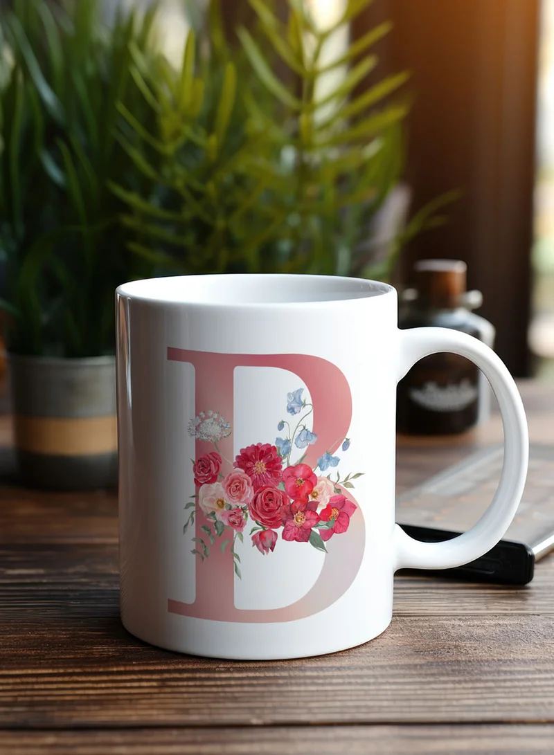 لوحة كوب سيراميك  أونصة بتصميم حرف  على الجانبين