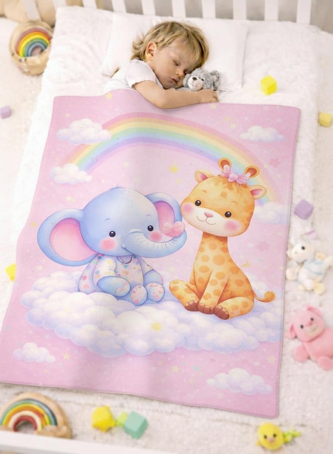 FRIDO Baby Blanket, ABC Animal Print, Cotton, Soft and Skin Friendly, All Season, Multicolor, 85 x 110 CM, 0-4 Years (Pink) - Image 1