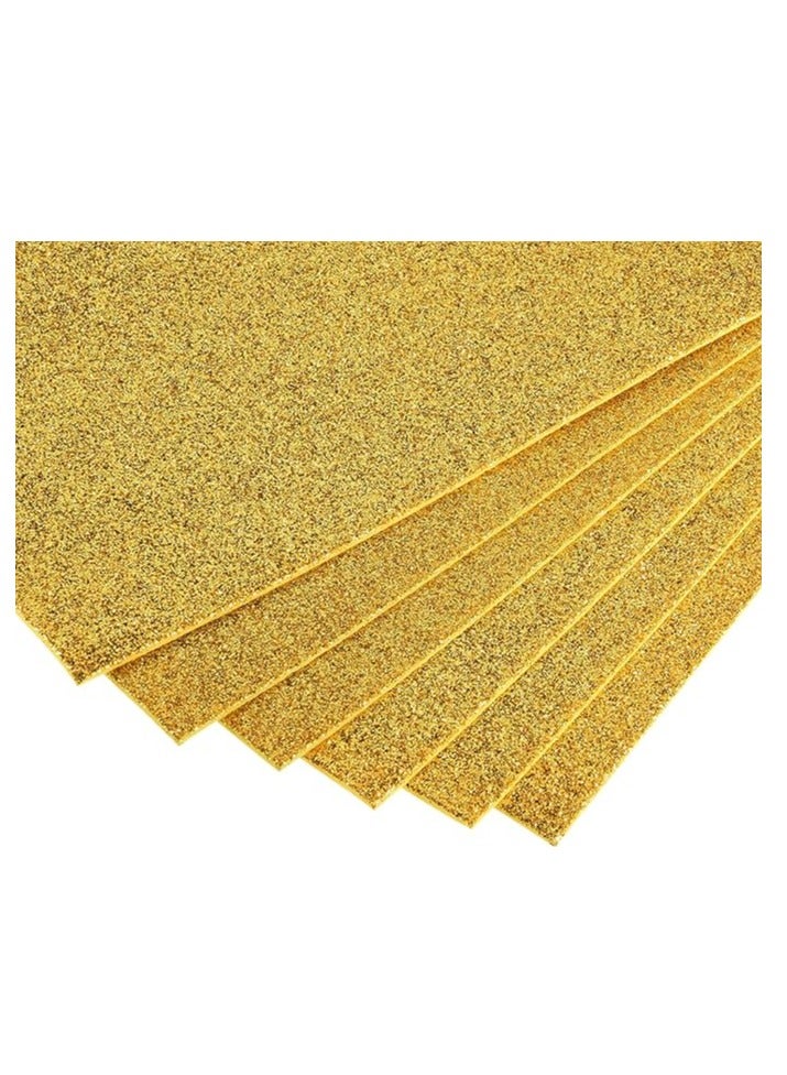 أوراق فوم EVA لامعة، عبوة 10 قطع، أوراق فوم سميكة من جهة واحدة تتلألأ، 8 × 12 بوصة، فوم لامع غير لاصق ممتاز للحرف اليدوية، مشاريع الفن، تزيين الحفلات (لامع أصفر) - Image 3