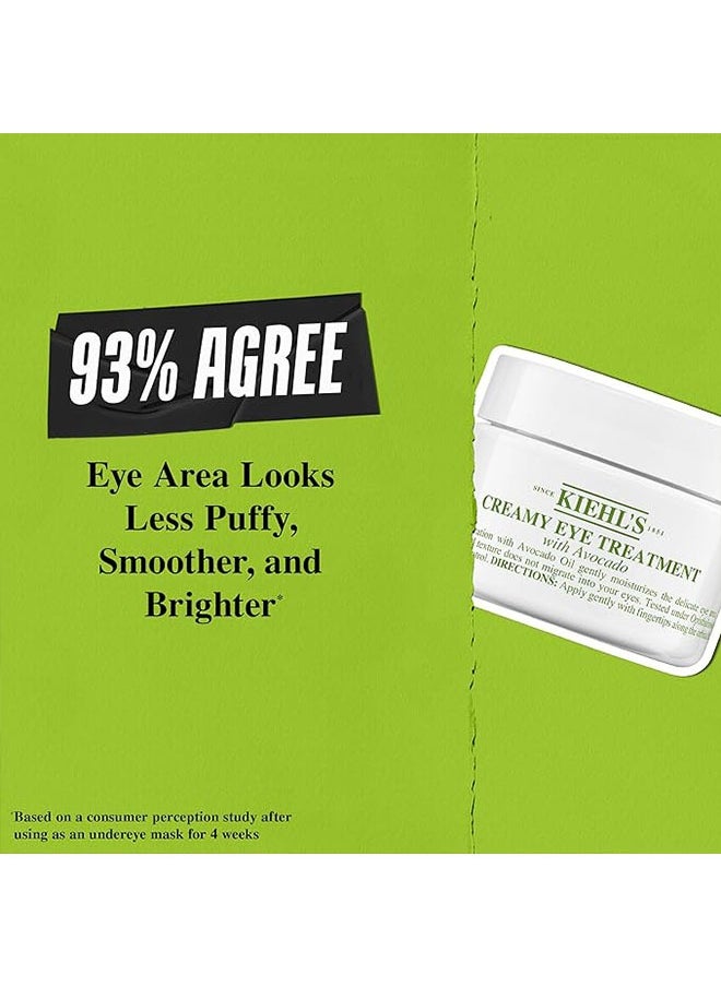 Kiehl's Creamy Eye Treatment with Avocado 28ml, Hydrate Skin, Reduce The Look of Puffiness and Fine Lines, Unveil More Vigorous Looking Eye Area, Eye Cream  - Image 3