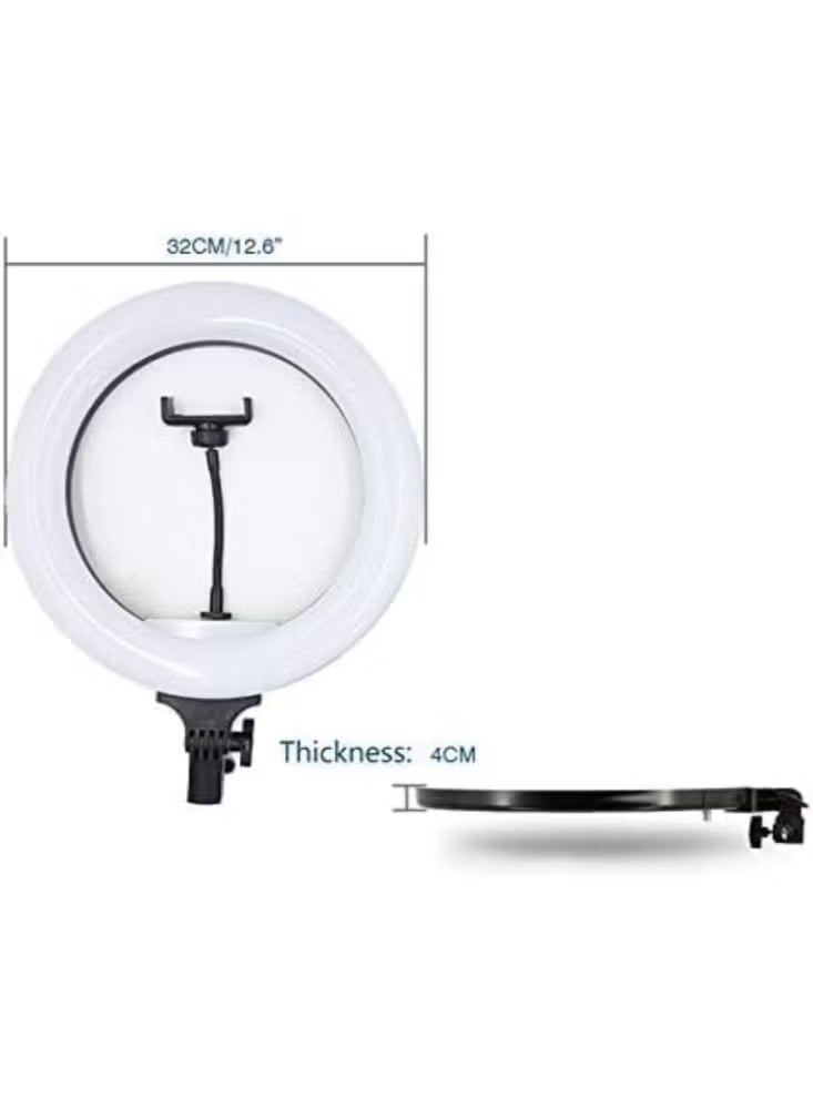 التخطيط طقم إضاءة حلقية PLOKAMA RL-21 مقاس 21 بوصة - إضاءة LED ناعمة مع حامل ثلاثي القوائم وحوامل متعددة للهواتف - Image 4