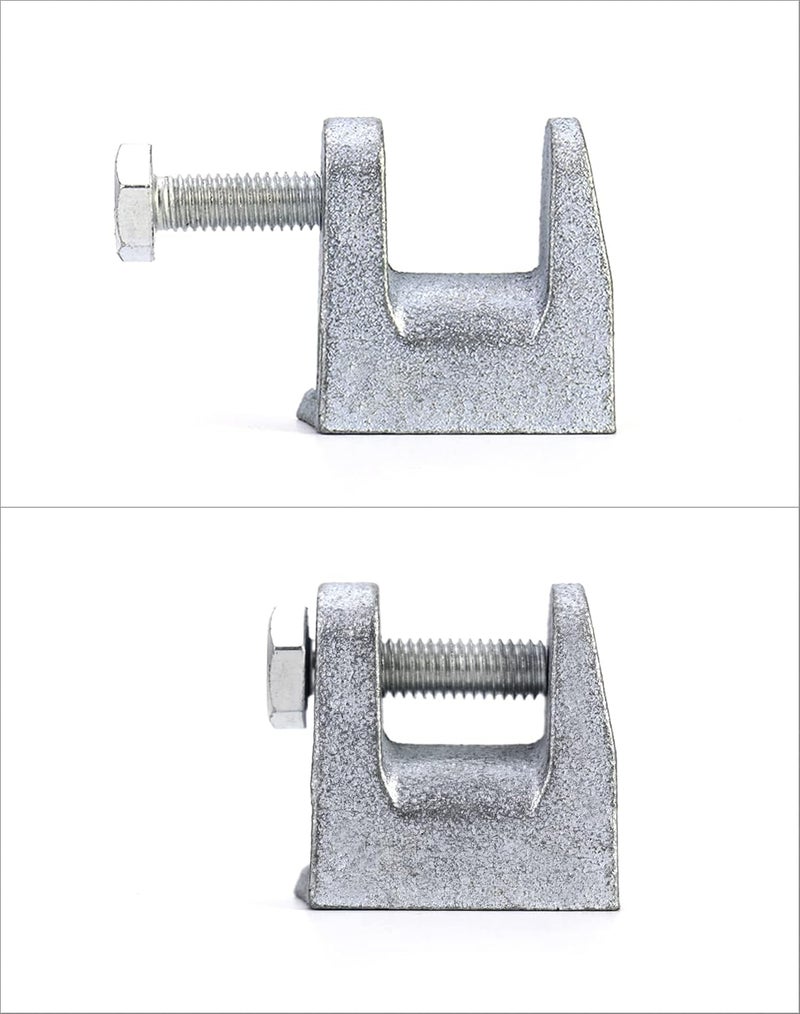 QWORK مشبك شعاع QWORK، 30 قطعة 3/8" مطلي بالزنك من الحديد، فتحة فك 13/16" - Image 2