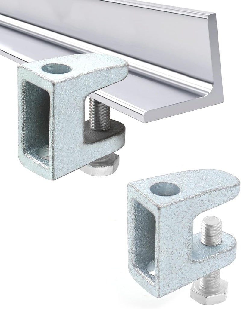 QWORK مشبك شعاع QWORK، 30 قطعة 3/8" مطلي بالزنك من الحديد، فتحة فك 13/16" - Image 5
