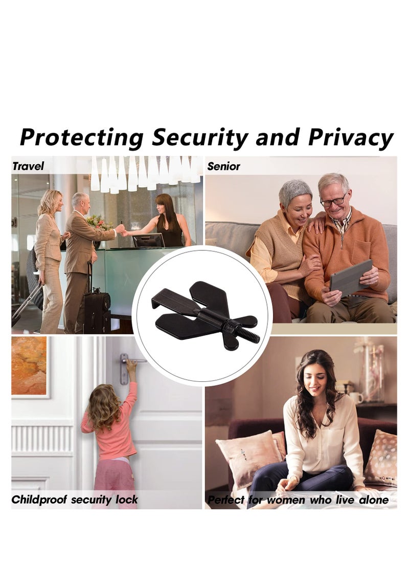 SYOSI Portable Door Lock, Home Security Door Locker Travel Lockdown Locks for Additional Safety and Privacy Security Devices for Traveling Hotel Home Apartment College(1 Pack)  - Image 2