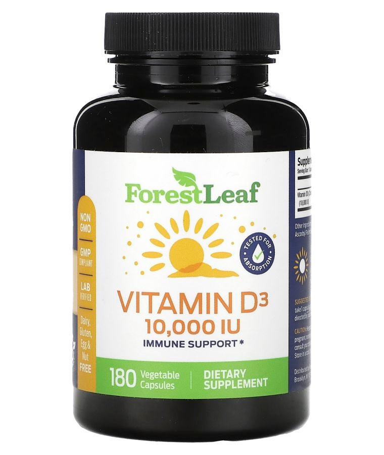 Vitamin D3 250 mcg (10000 IU) 180 Vegetable  Capsules