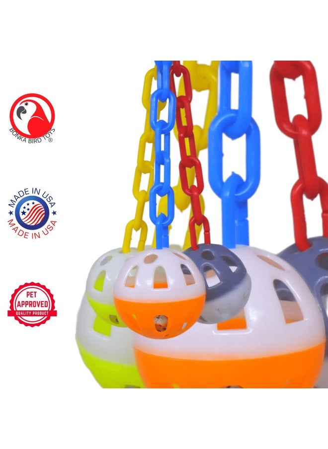 بونكا بيرد تويز - لعبة قفص الببغاء المصنوعة من البلاستيك الملونة الصاخبة من Bonka Bird Toys 1467، لعبة الببغاء الصغير والببغاء البادجي والسلالات المماثلة - Image 1