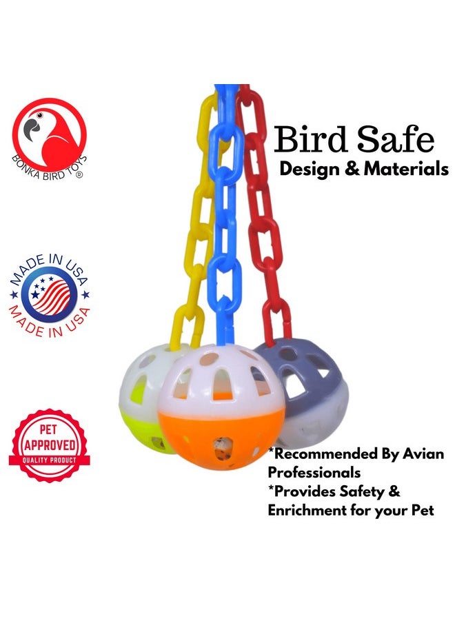 بونكا بيرد تويز - لعبة قفص الببغاء المصنوعة من البلاستيك الملونة الصاخبة من Bonka Bird Toys 1467، لعبة الببغاء الصغير والببغاء البادجي والسلالات المماثلة - Image 1