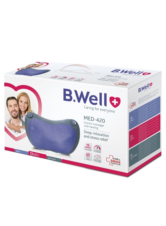 بي.ويل جهاز تدليك كهربائي ميد-420 مع وظيفة التسخين للاسترخاء العميق وتخفيف التوتر جهاز تدليك مدمج لكامل الجسم للاستخدام المنزلي - Image 2