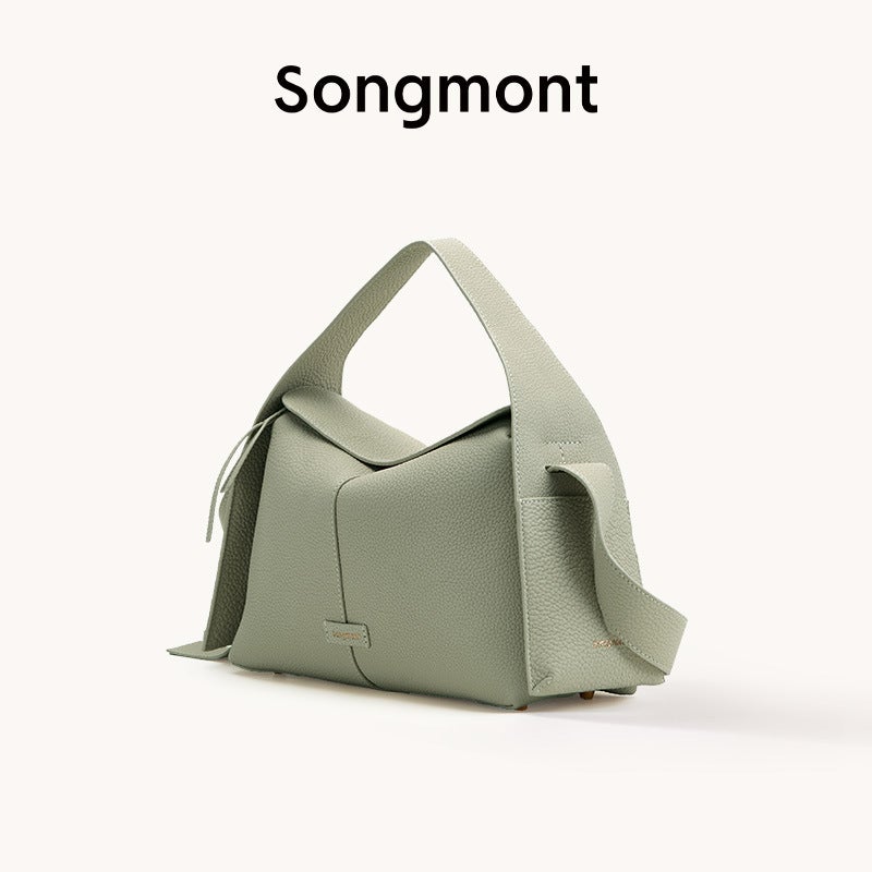 Songshan Has A Medium-Sized Small Bag With An Ear-Shaped Design, A Designer Commuter Handbag, A Crossbody Hobo Bag - Image 1