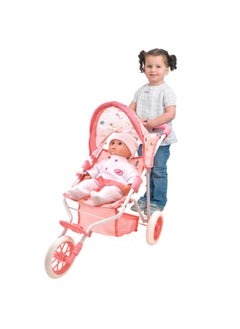 Deluxe 3 Wheel Folding Stroller With Canopy & Basket For Dolls Up To 22 inch from Peterkin gift for kids of Age above 3 years - pzsku/Z85A22A4D08CAD7E3C1A1Z/45/_/1732082636/39b7b083-6a46-41e3-9715-0960458ff982