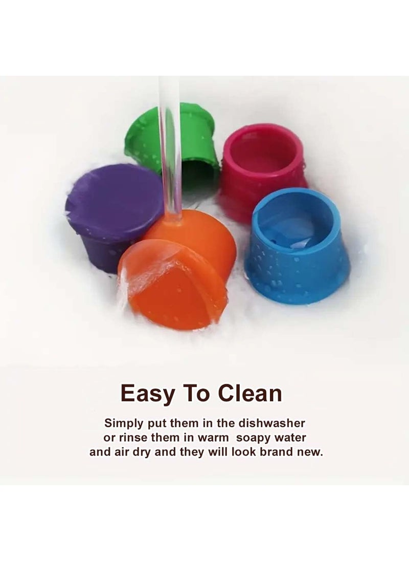 MoldBerry Moldberry 6PCS Silicone Wine Stoppers Reusable Silicone Wine Saver Sealer Stoppers CoverWine Bottle Caps Corks to Keep Wine Champagne Beverages Sparkling Beer Storage Fresh Multicolor  - Image 5