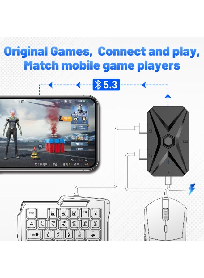 general Classic Game Set Gamwing M1 Pro+ Mouse Keyboard Convertor Mobile Game Combo Pack Wireless Connection - Image 4