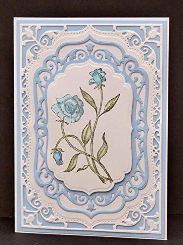 Armear Adies Laced Rectangle Frame Metal Die Cuts,Flower Border Square Frames Layering Label Card Cutting Dies Cut Stencils for DIY Embossing Photo Decorative Paper Dies Making 12.5x8.8cm4.92inx3.46in - Image 5