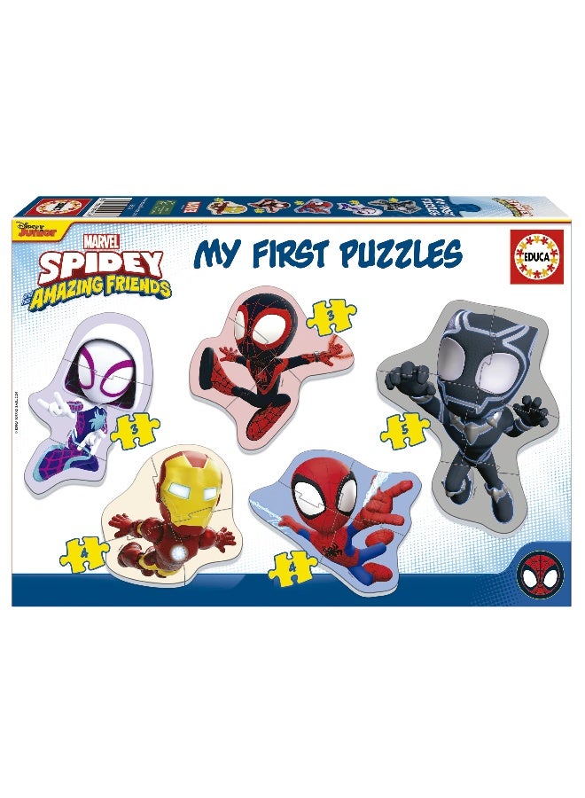 EDUCA My First Puzzle Set - Spidey & His Amazing Friends - 19 Pieces for kids age 2+ - Image 1