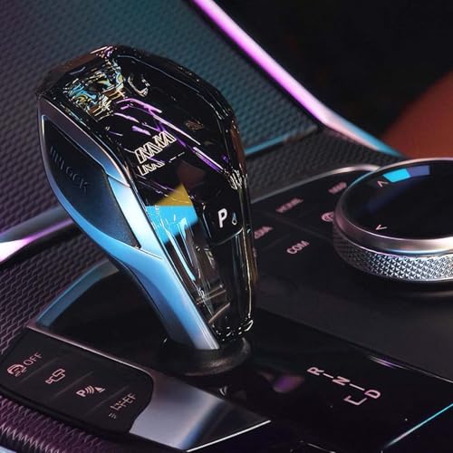 MH 4-Piece Crystal Shift Knob Handle (LHD) Accessories with Orange LED Light M- for BMW X3 X5 X6 X7 G01 G02 G08 G05 G06 G16 G29 i4 ix3/Z4 Series - Image 1
