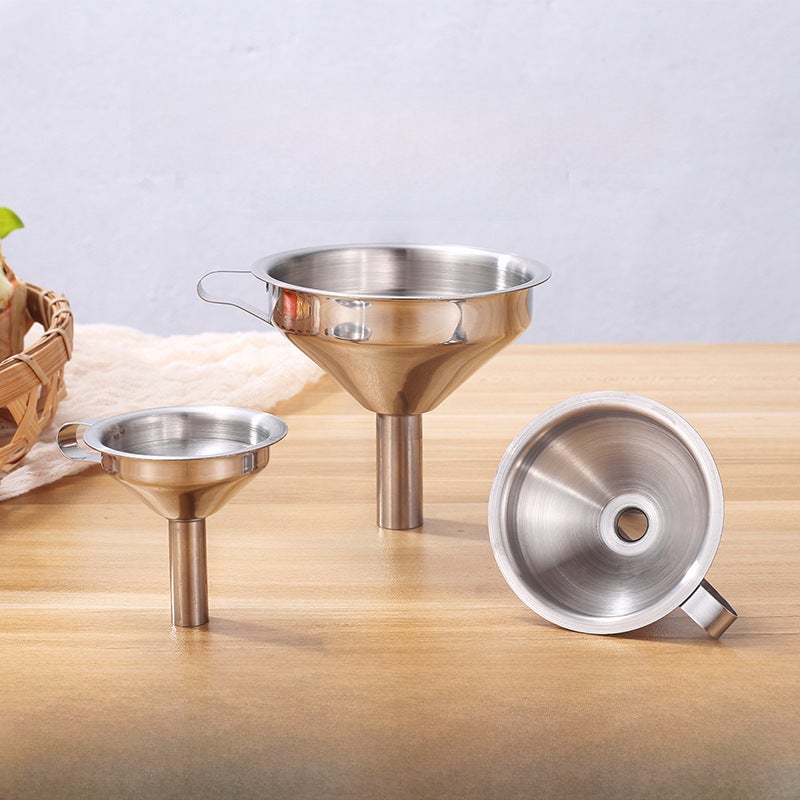 304 Stainless Steel Mini Funnel with Handle 304 material 