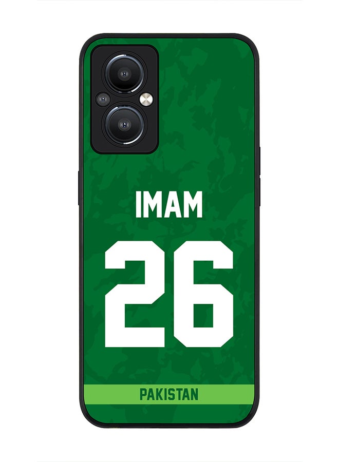 Stylizedd Rugged Black Edge Case for OnePlus Nord N20 5G, Slim fit Soft Case Flexible Rubber Edges Thin Cover - Player Name - Imam-ul-Haq, Jersey Number- 26 - Image 1