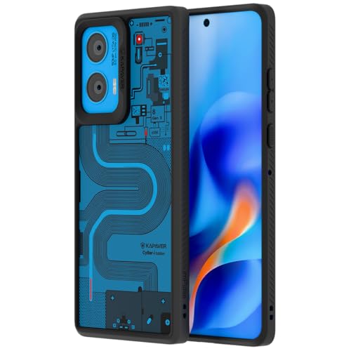 KAPAVER Cyber-i Edtion Back Cover Case Compatible with Motorola G96 5G (PC + TPU) (Cyber-i-Black) - Image 1