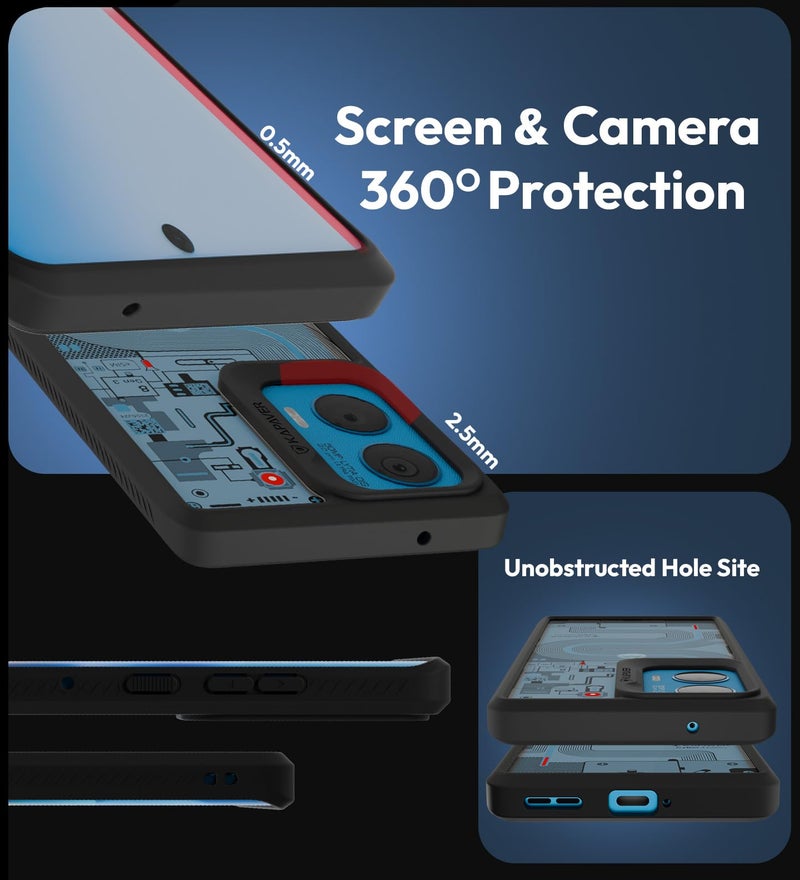 KAPAVER Cyber-i Edtion Back Cover Case Compatible with Motorola G96 5G (PC + TPU) (Cyber-i-Black) - Image 3