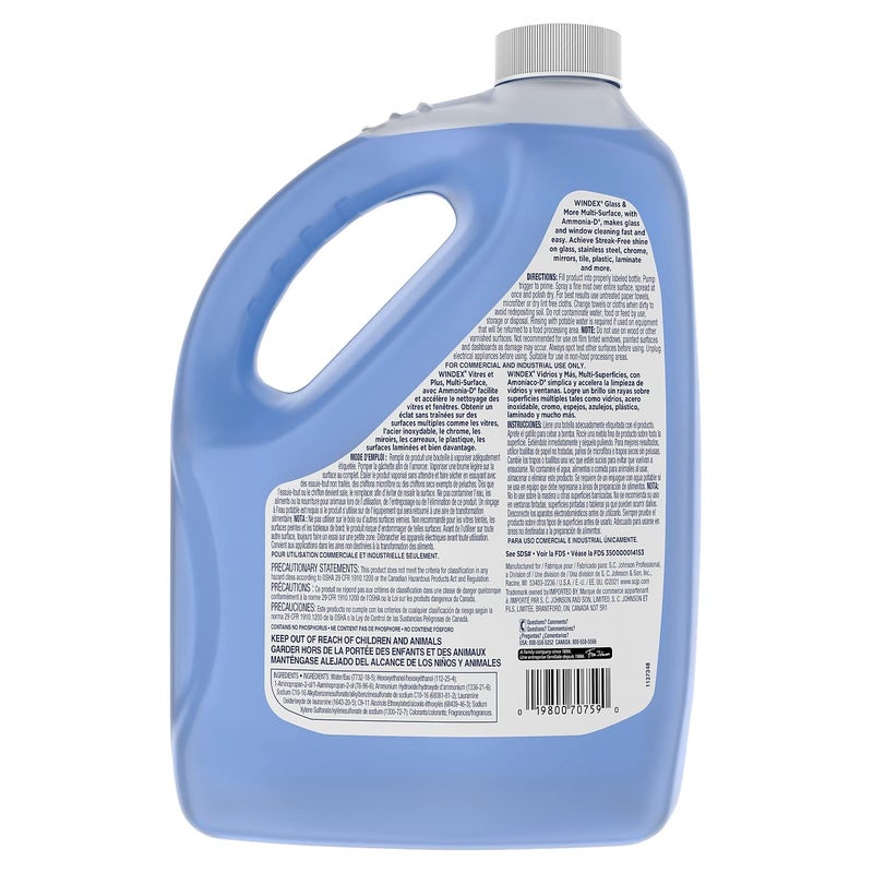 SC Johnson Windex Unscented Glass 1 gallon - Image 4