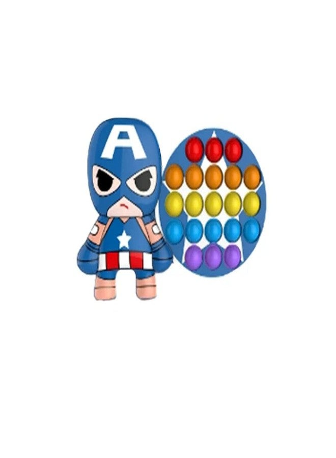 JAPSI Super Hero Pop It Fidget / Push Bubble Toy ; Non Toxic ; Silicone Toy ;( Pack of 1/ Random Design Will be Sent) ; Age 3 Years & Above - Image 4
