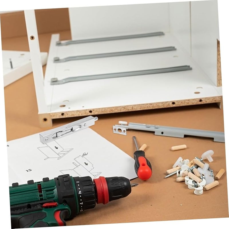 قفل أمان للباب الفرنسي من الفولاذ المقاوم للصدأ مزلاج مخفي لسطح البوابة ومعدات الترباس - Image 5