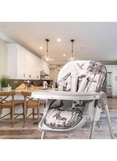 asalvo Baby Chef Savanna High Chair 84 CM X 60 CM X 110 CM, Grey  - Image 4