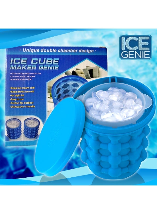 Genie Silicone Ice Cube Maker Blue 10cm  - Image 1