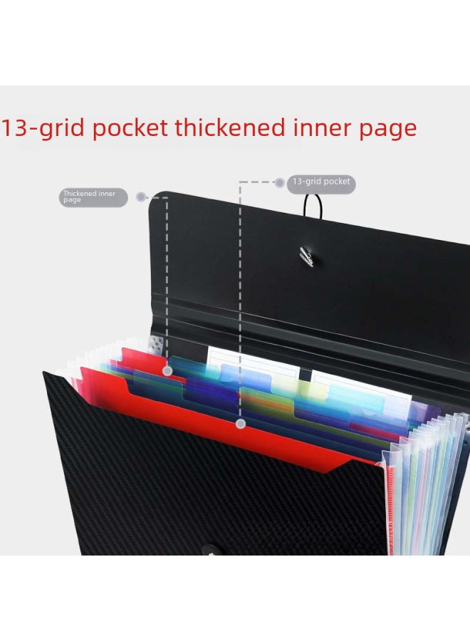 Sanqi Recommend Color Pp Organ Bag 7 Grid 13 Grid Rainbow Organ Folder Office Folder - Image 2