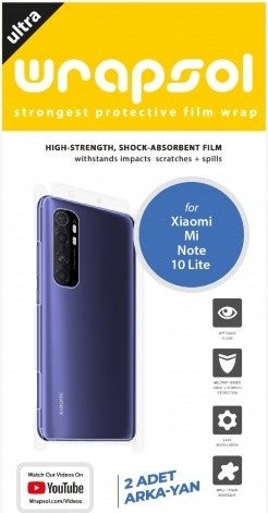 Xiaomi Mi Note 10 Lite Back Side Protective Shock Absorbing Polyurethane Film Made in America