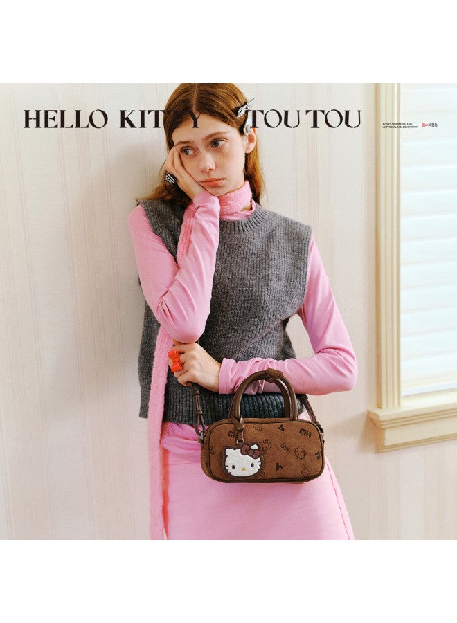 Toutou o Kitty Boston Bowling Bag Shoulder Crossbody Bag Women's Gift For International Women's Day - Image 3