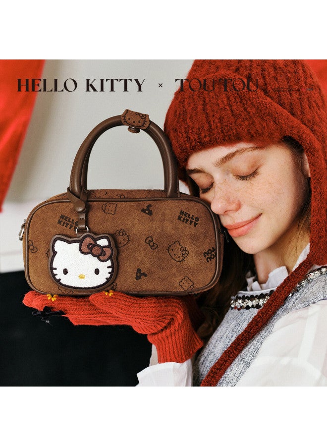 Toutou o Kitty Boston Bowling Bag Shoulder Crossbody Bag Women's Gift For International Women's Day - Image 5