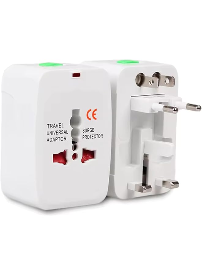promass Travel Adapter - All-in-One Universal Adaptor for worldwide use, compatible with Europe, Asia, UK, AUS, and USA. Ideal for travelers seeking a compact, reliable international charger. - Image 1