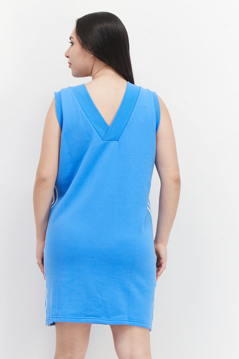 adidas Originals Women Sportswear Fit Sleeveless Outdoor Dress, Blue  - Image 2