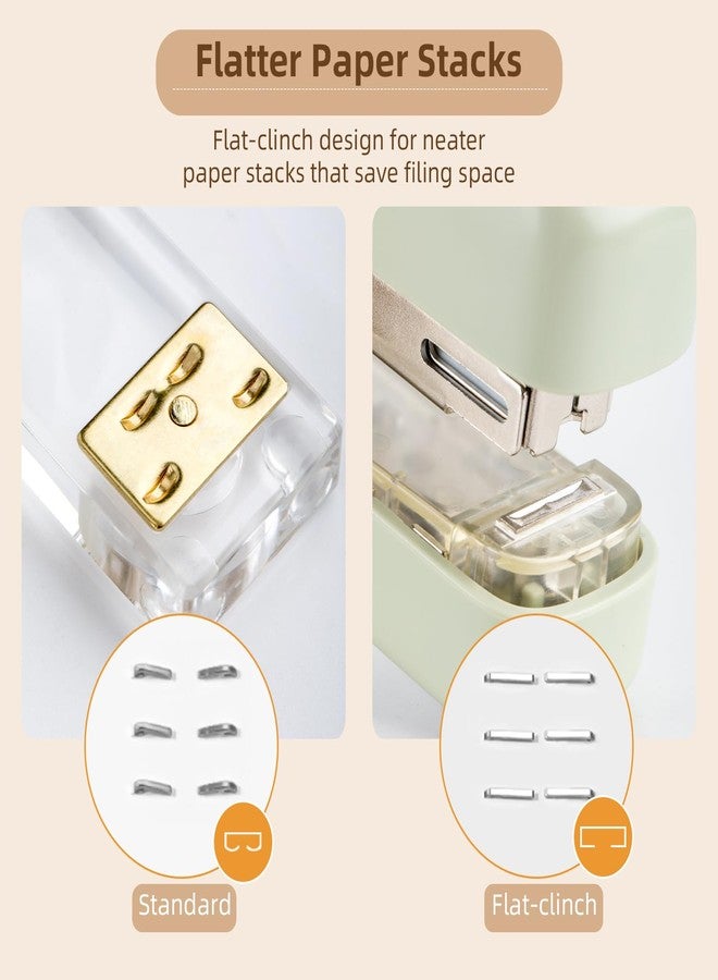 deli Stapler, Desktop Staplers with Integrated Staple Remover, 40 Sheet Capacity Office Stapler, Green - Image 3