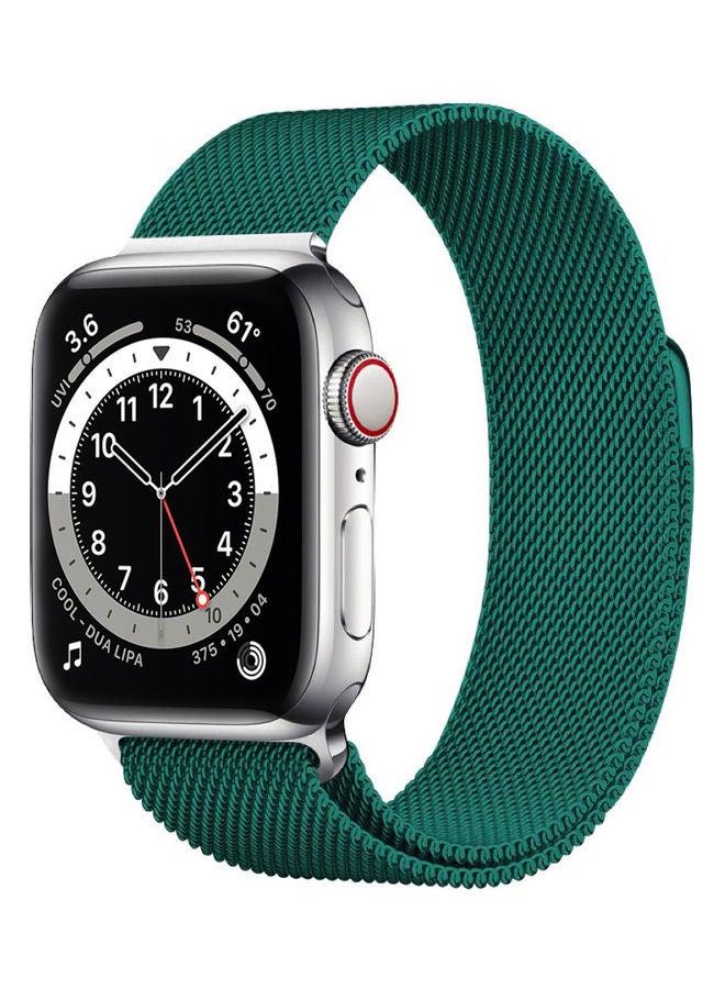 Alyashmac Milanese Replacement Band for Apple Watch Green
