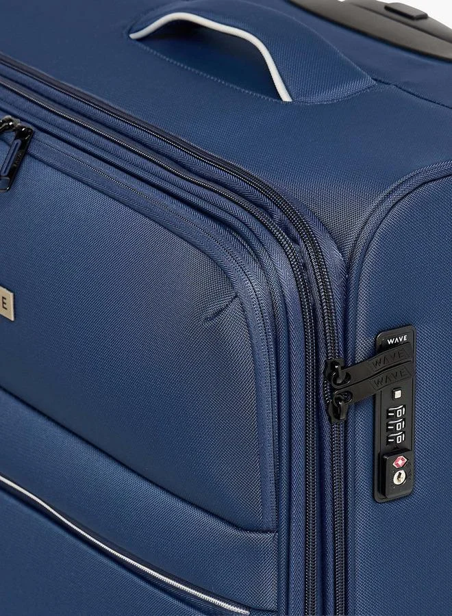 Wave NAVY Solid Softcase Trolley Bag With Retractable Handle  | Best Price UAE